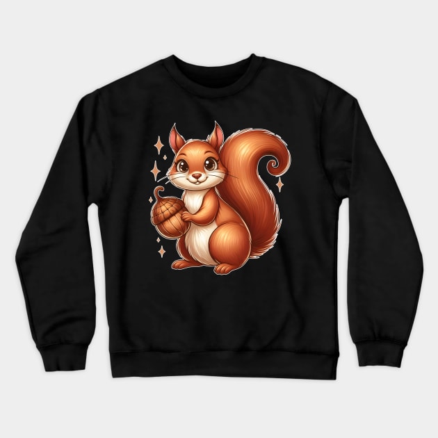 a cute squirrel Crewneck Sweatshirt by InfiniteZone